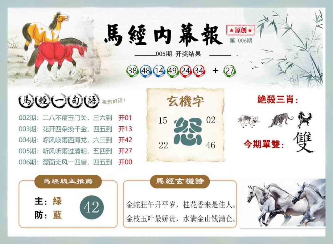 006期马经内幕报[图]