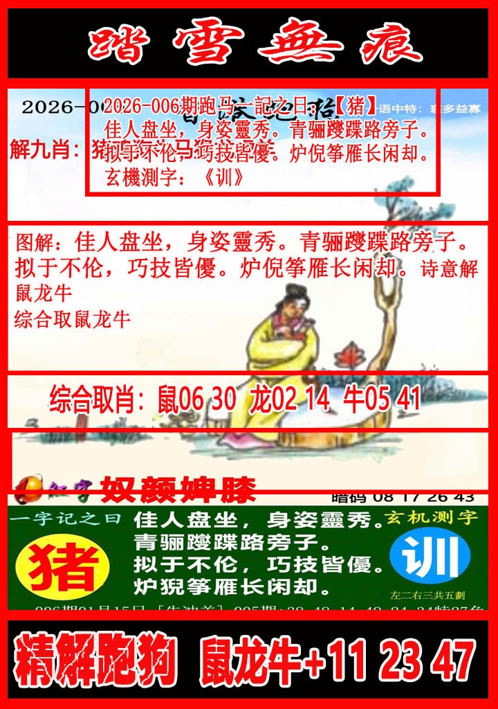 006期踏雪无痕解跑狗[图]